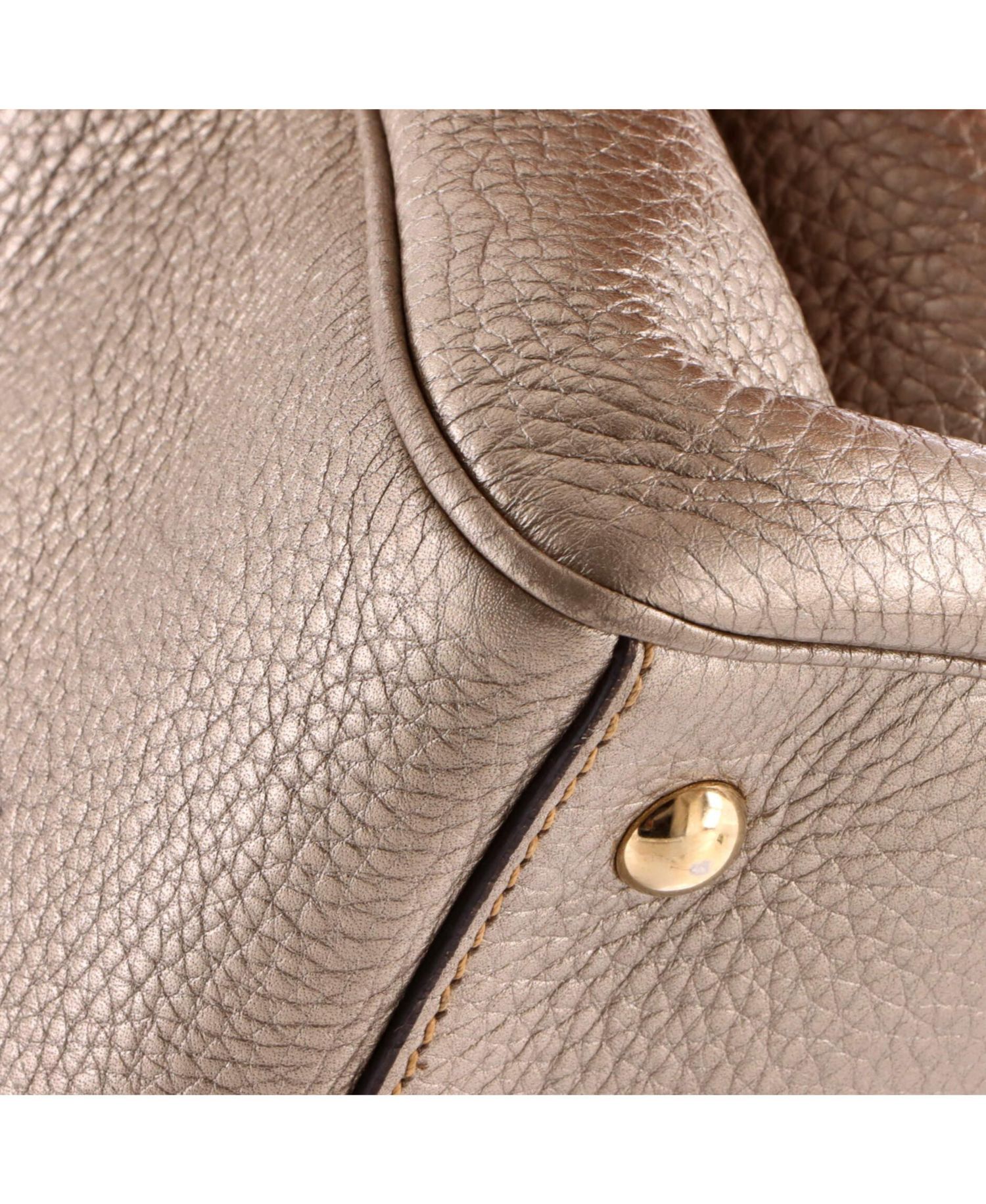 Medium Bamboo Shopper Tote Leather