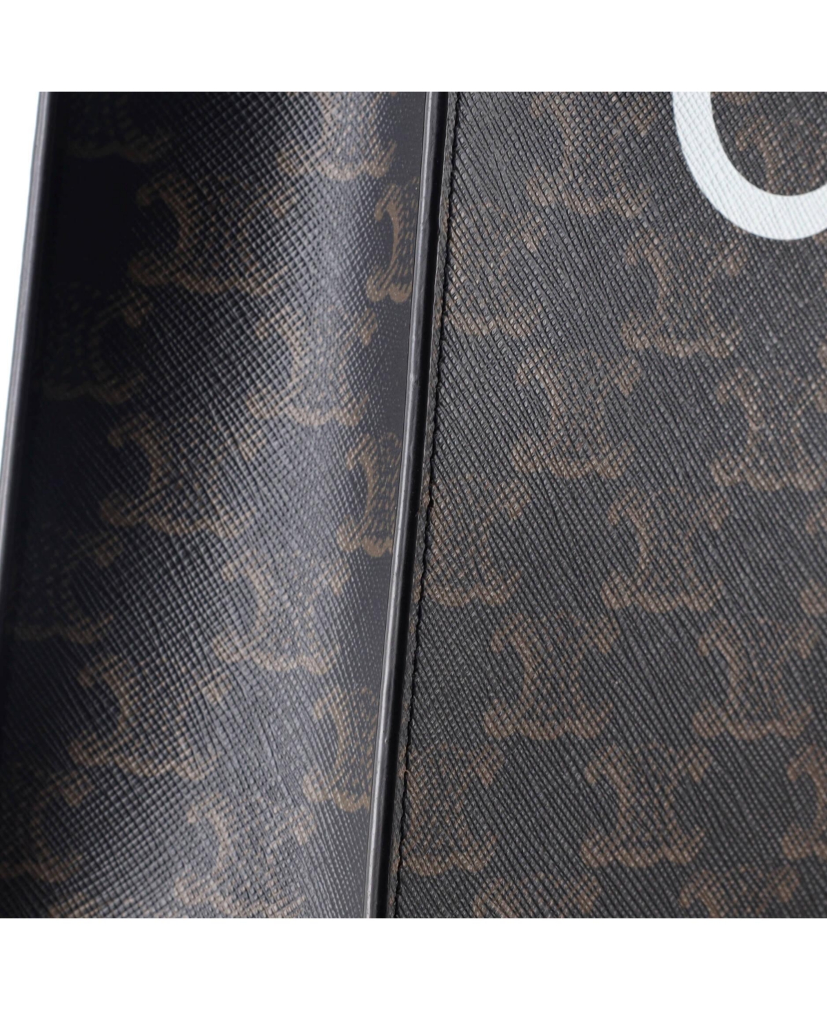Pre-Owned Celine Small Vertical Cabas Tote Triomphe Coated Canvas