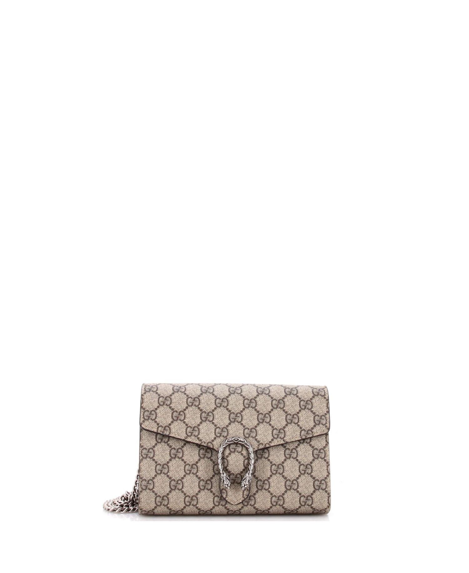 Small Dionysus Chain Wallet GG Coated Canvas