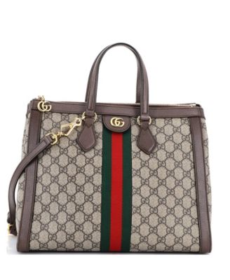Medium Ophidia Top Handle Tote GG Coated Canvas