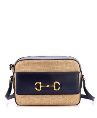 Small Horsebit 1955 Flap Pocket Camera Bag Canvas and Leather