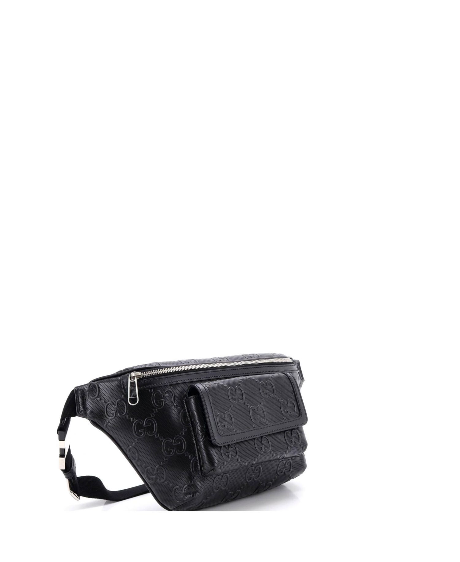 Front Pocket Belt Bag GG Embossed Perforated Leather