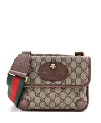 Small Neo Vintage Flap Messenger GG Coated Canvas