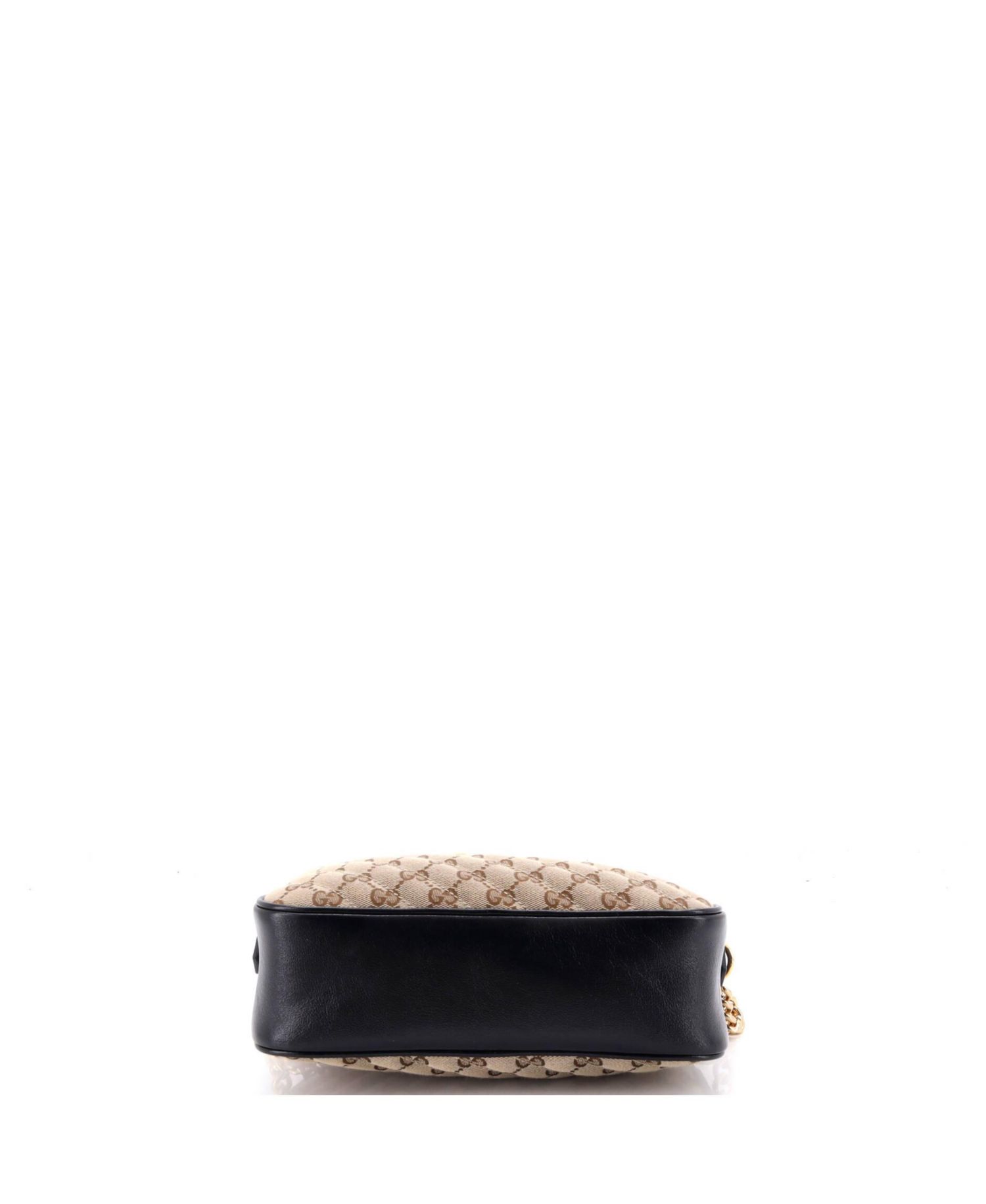 Small GG Marmont Shoulder Bag Diagonal Quilted GG Canvas with Leather