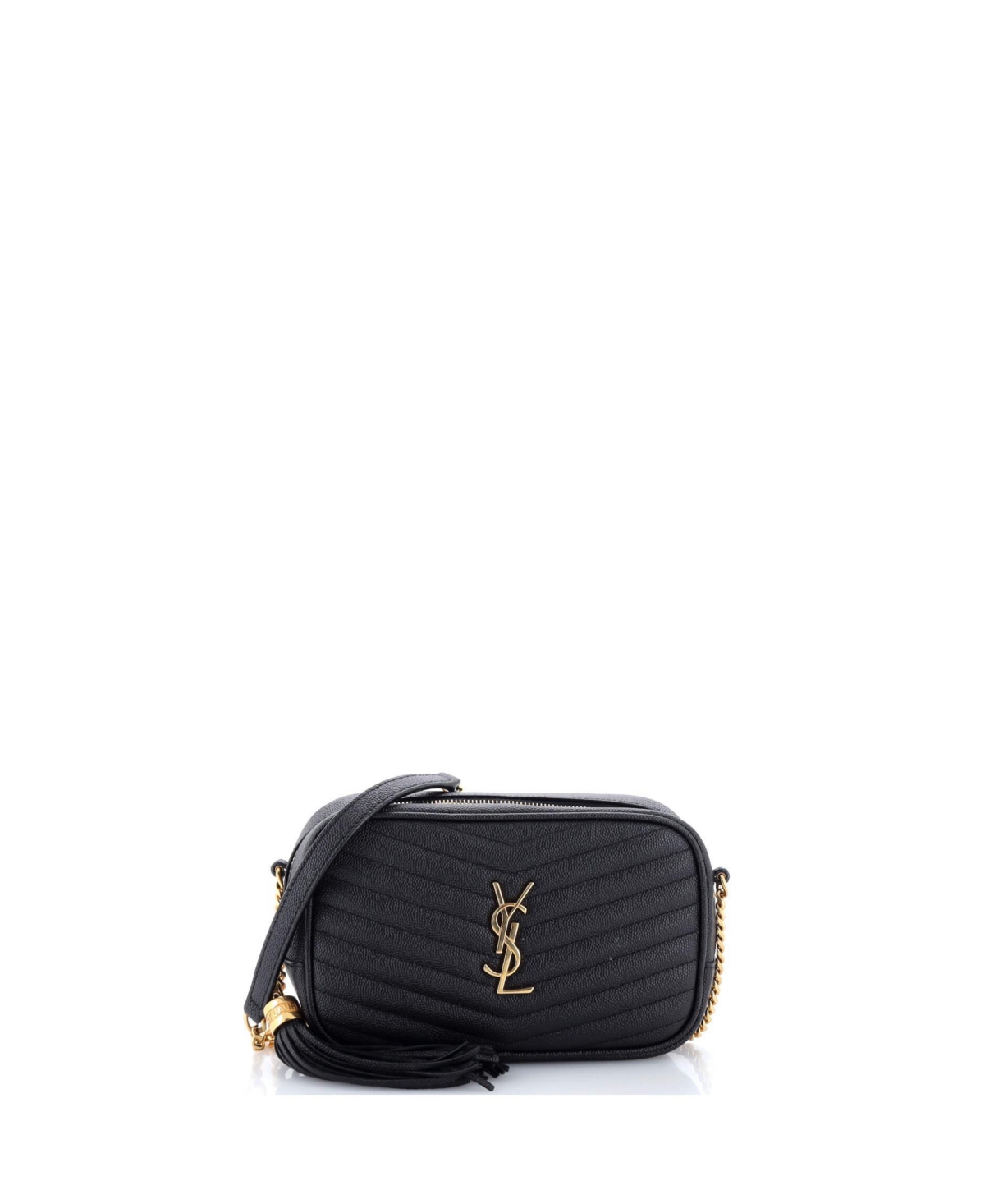 Pre-Owned Saint Laurent Mini LouLou Crossbody Bag Matelasse Chevron Leather