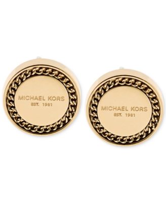 michael kors gold stud earrings