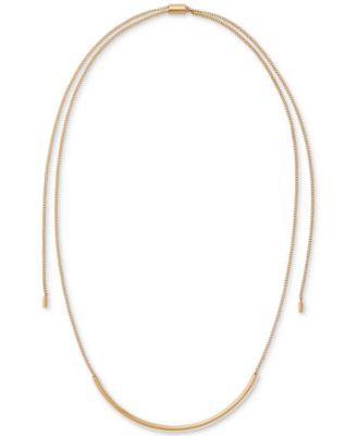Michael Kors - Gold-Tone Curved Bar Slider Necklace