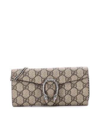 Long Dionysus Chain Wallet GG Coated Canvas