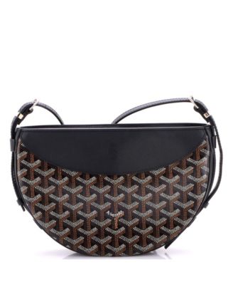 Hirondelle Shoulder Bag Coated Canvas and Leather