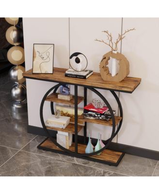41.3 Inch Industrial Console Table with Storage Shelves