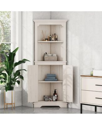 Tall Corner Cabinet with Doors