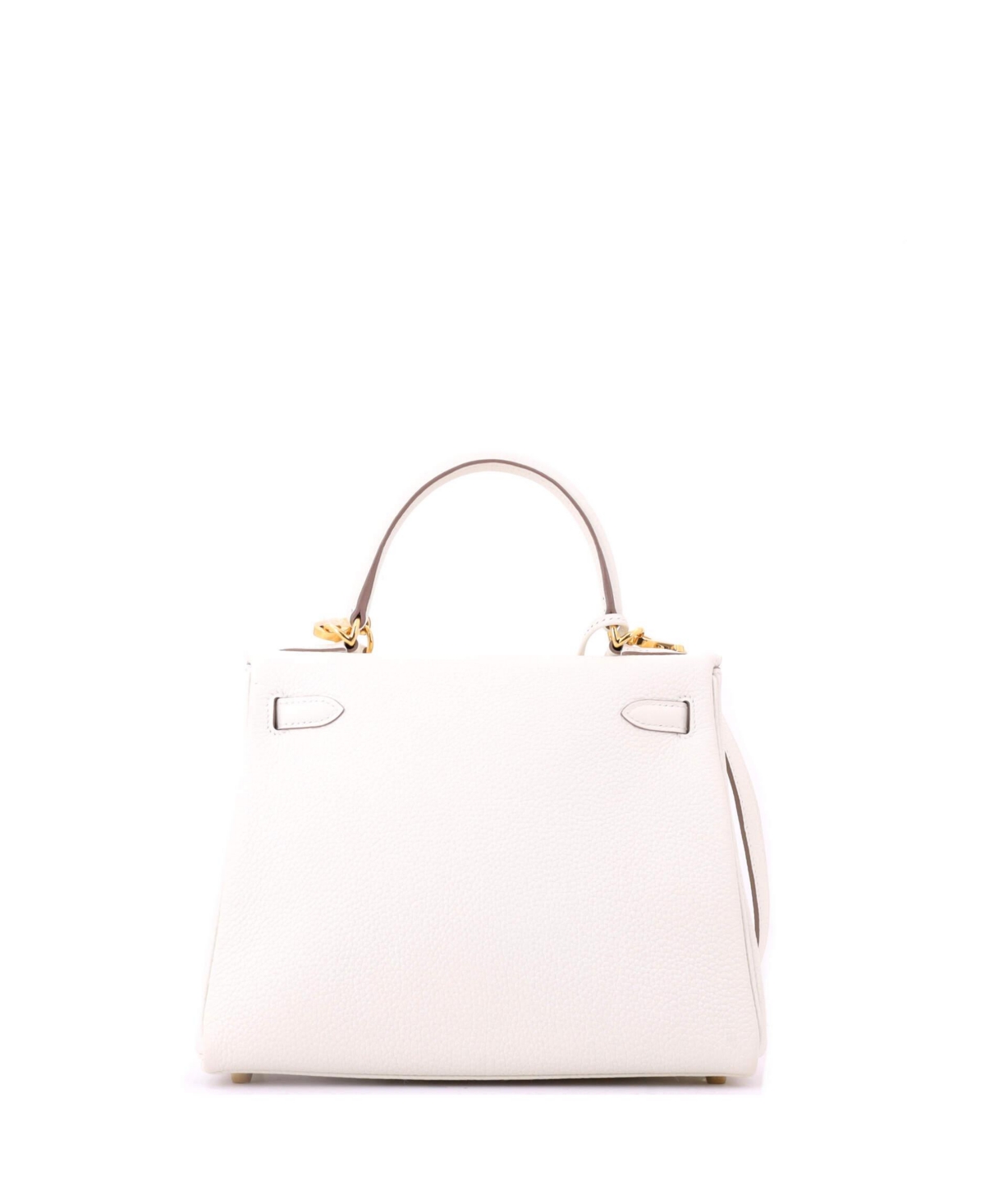 Pre-Owned HERMES Kelly 25 Handbag Light Togo with Gold Hardware