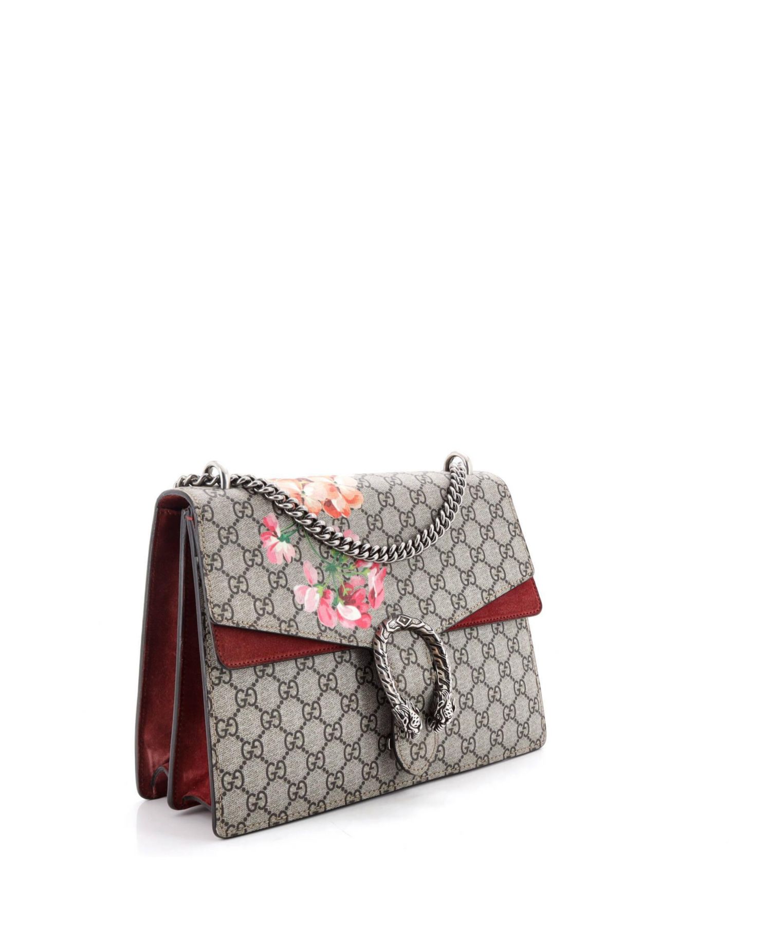 Medium Dionysus Bag Blooms Print GG Coated Canvas