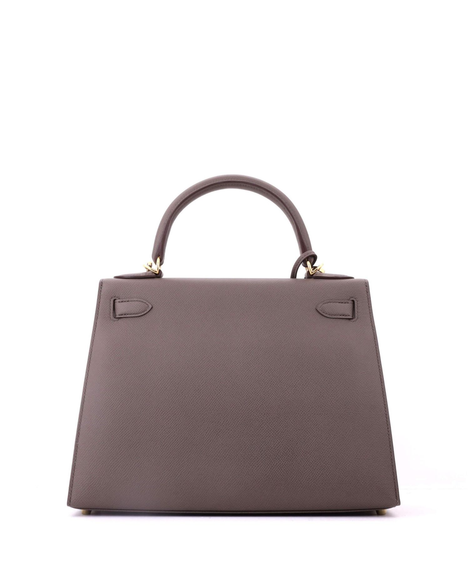 Kelly 28 Handbag Grey Epsom with Gold Hardware