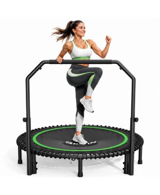 BT2 Mini Rebounder Trampoline with Handle, 450/550LBS Capacity, Bungee Fitness, Adjustable and Quiet, 40/48 Inch