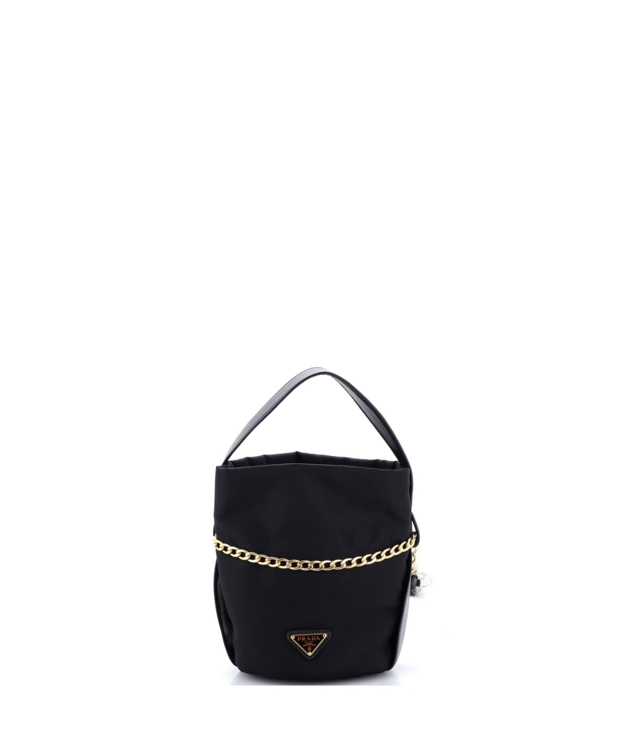 Pre-Owned Prada Mini Petit Sac Bucket Bag Re-Nylon and Nappa Leather