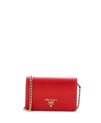 Chain Wallet Crossbody Saffiano Leather