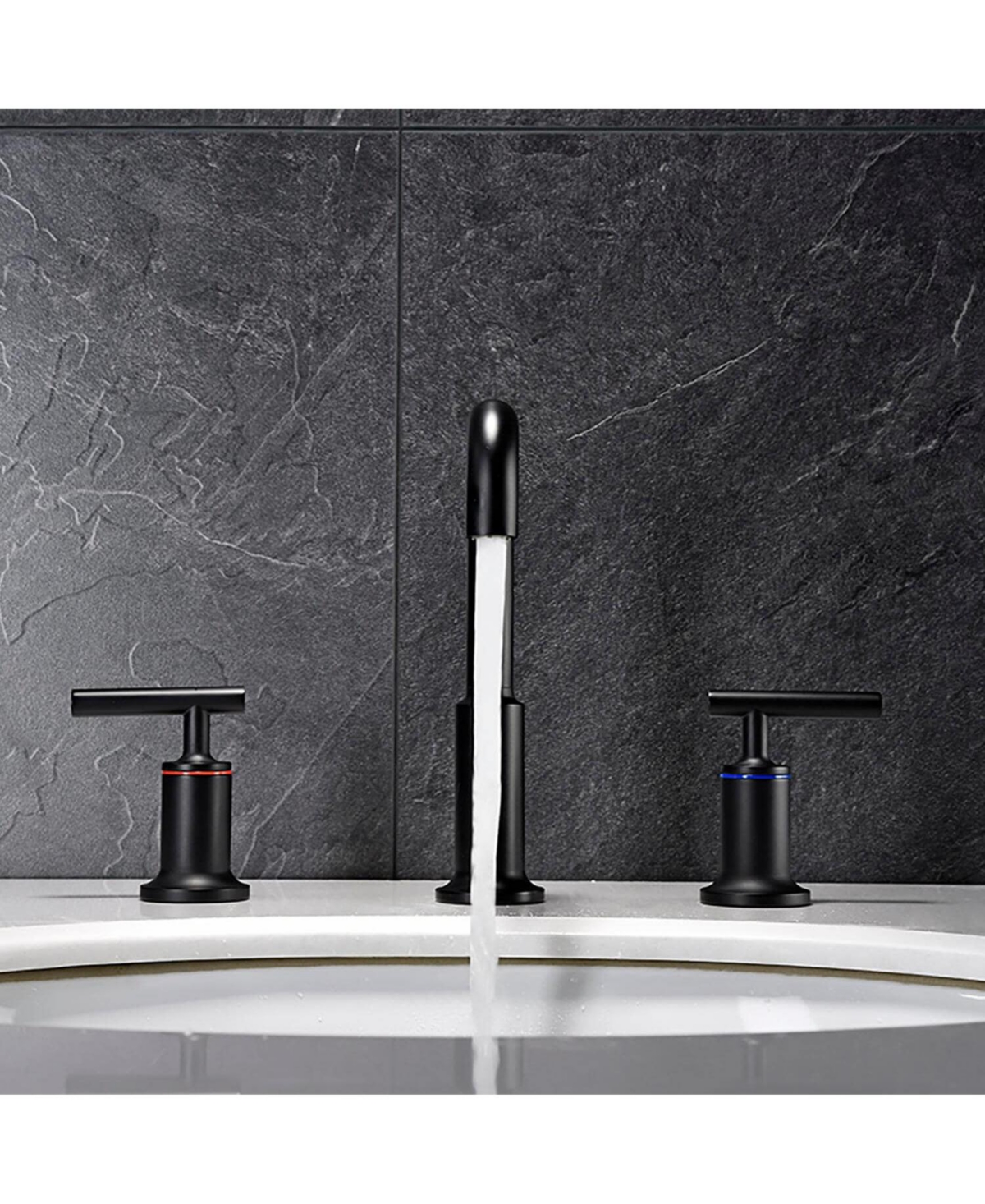Phying Widespread Bathroom Sink Faucet with With Cupc Water Supply Hose and Cartridge