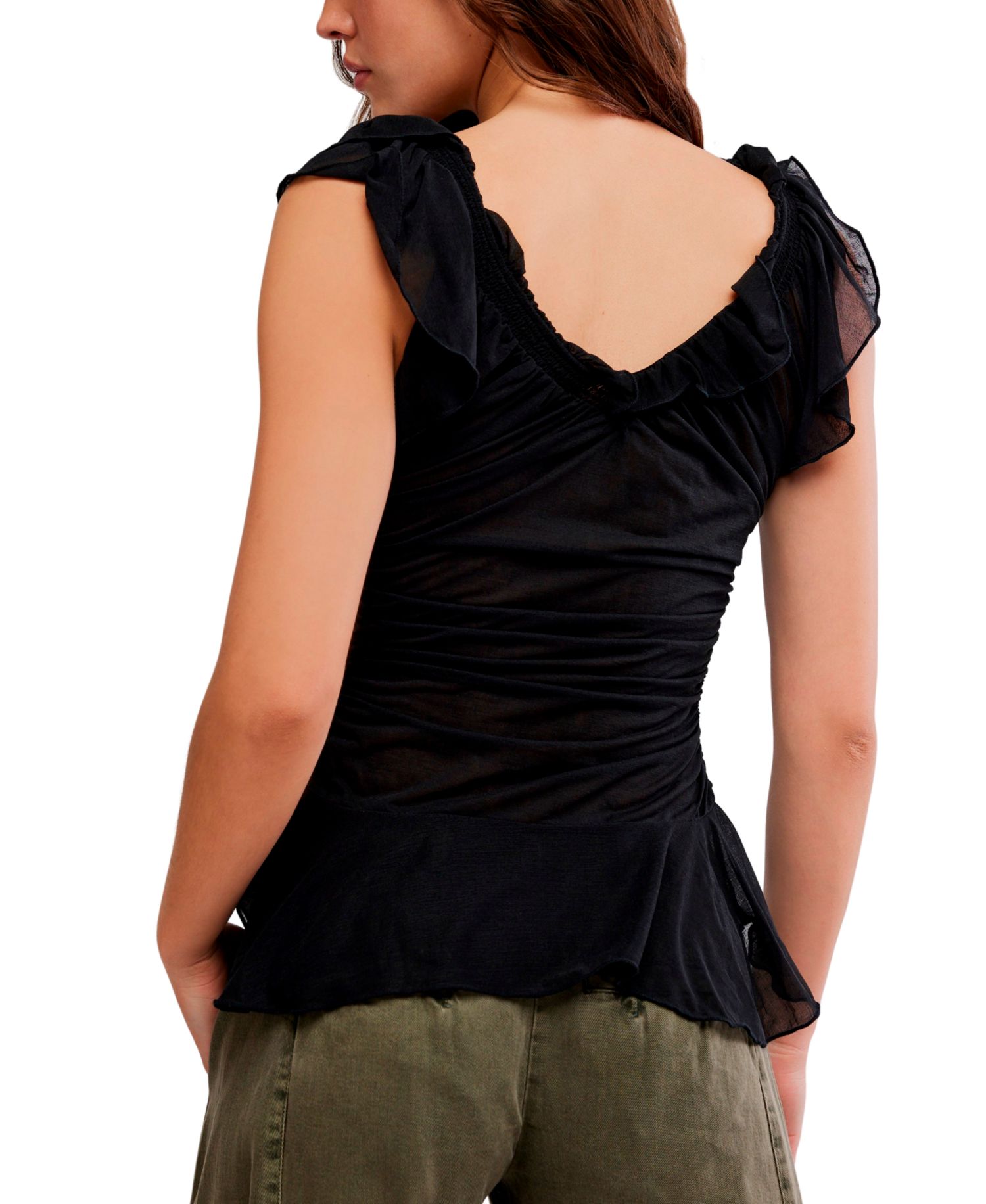 Women's Blythe V-Neck Ruffle Vest Top