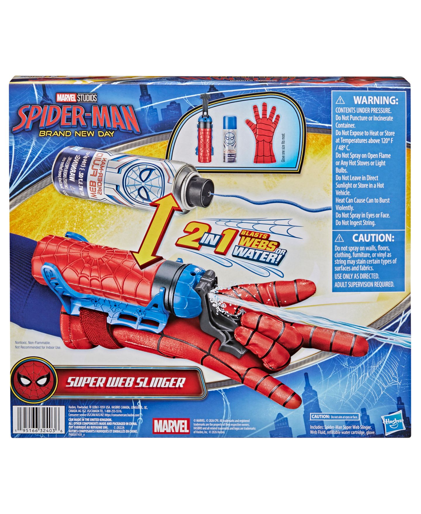 Детская игрушка Spider-Man Brand New Day 2-in-1 Super Web Slinger, Ages 5+ — фото 7