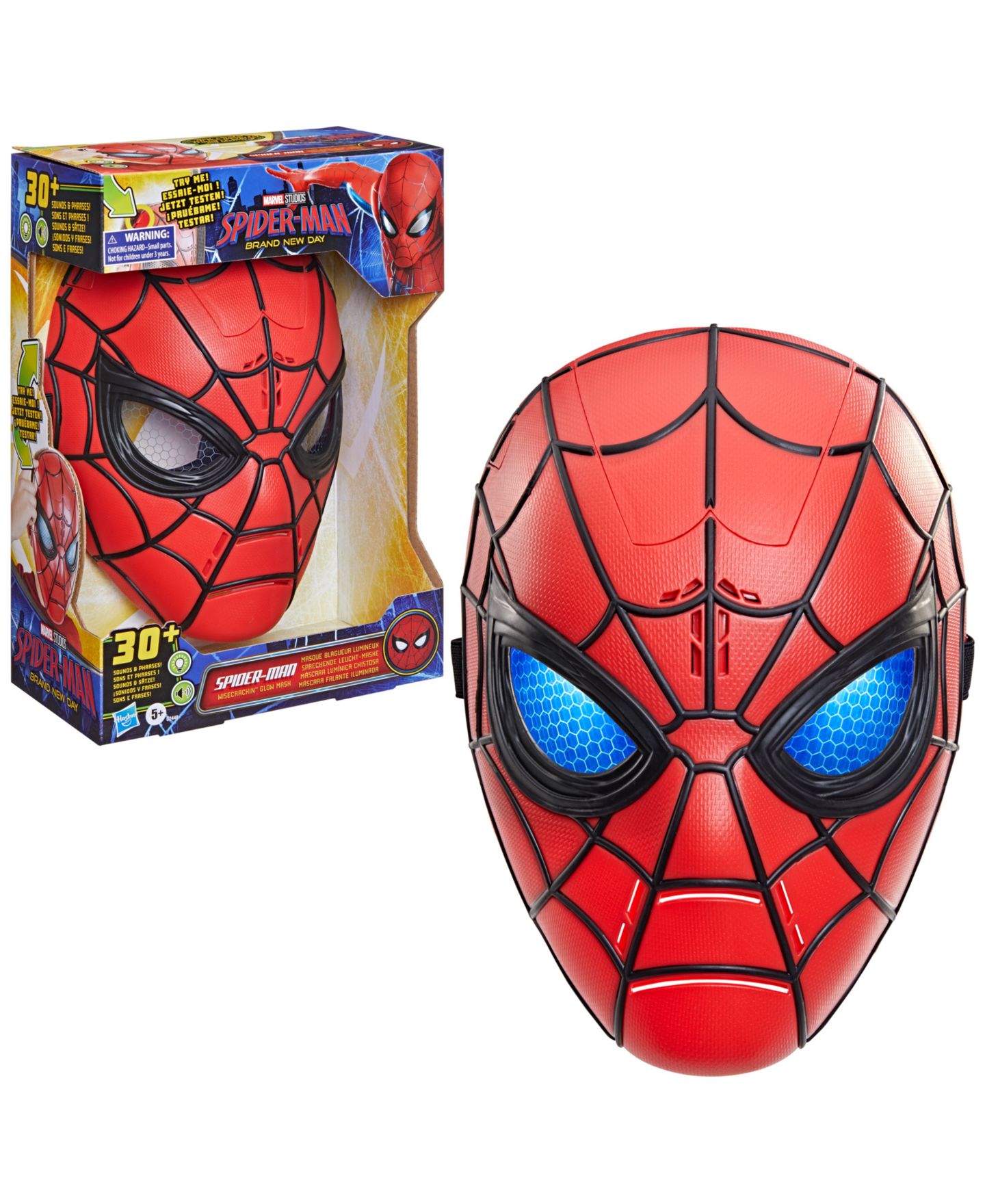 Детская игрушка Spider-Man Wisecrackin' Glow Electronic Mask, Ages 5+ — фото 3
