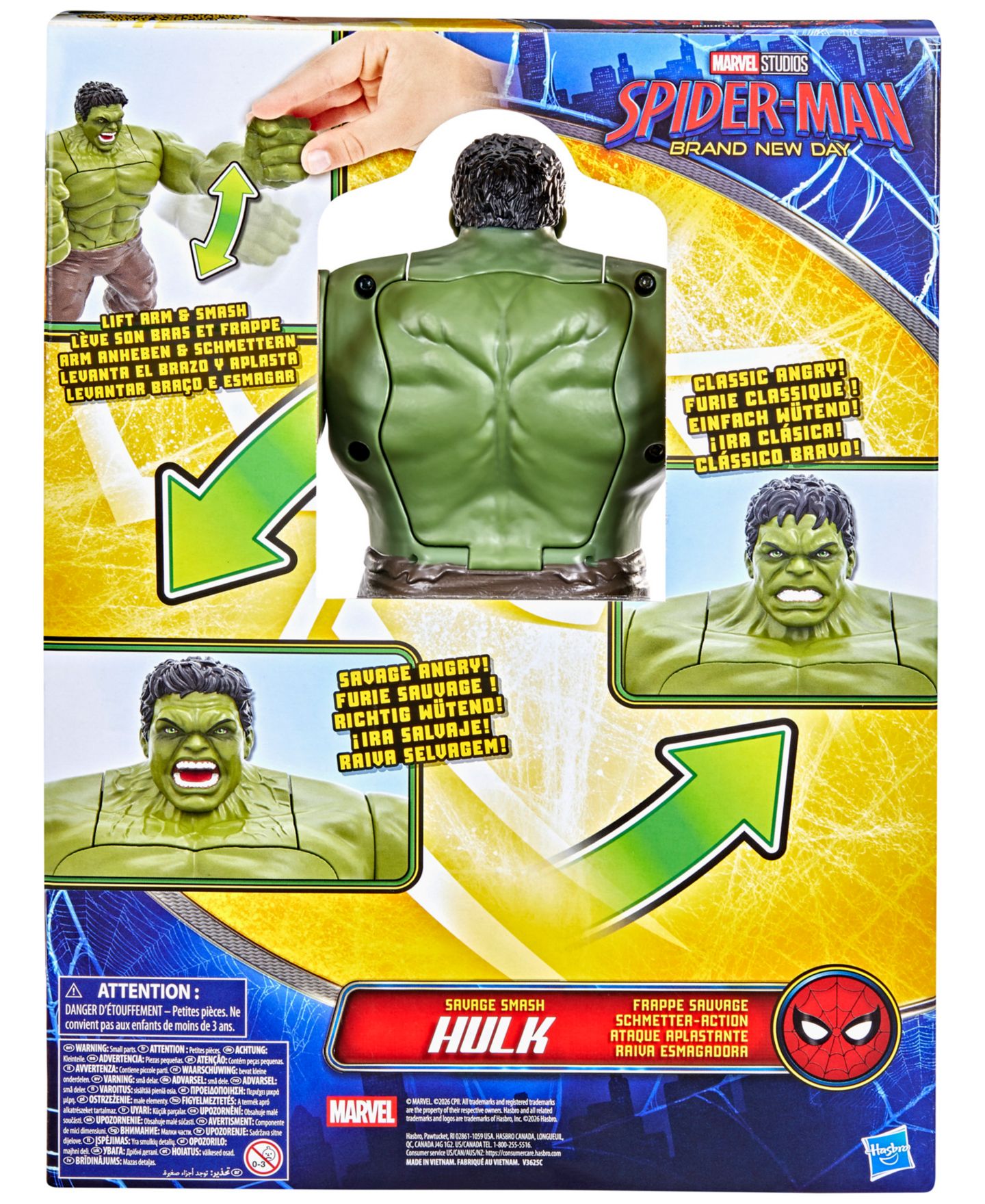 Детская фигурка Spider-Man Savage Smash Hulk 13.5" Action Figure, Ages 4+ — фото 9