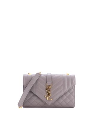 Small Classic Monogram Envelope Satchel Mixed Matelasse Leather