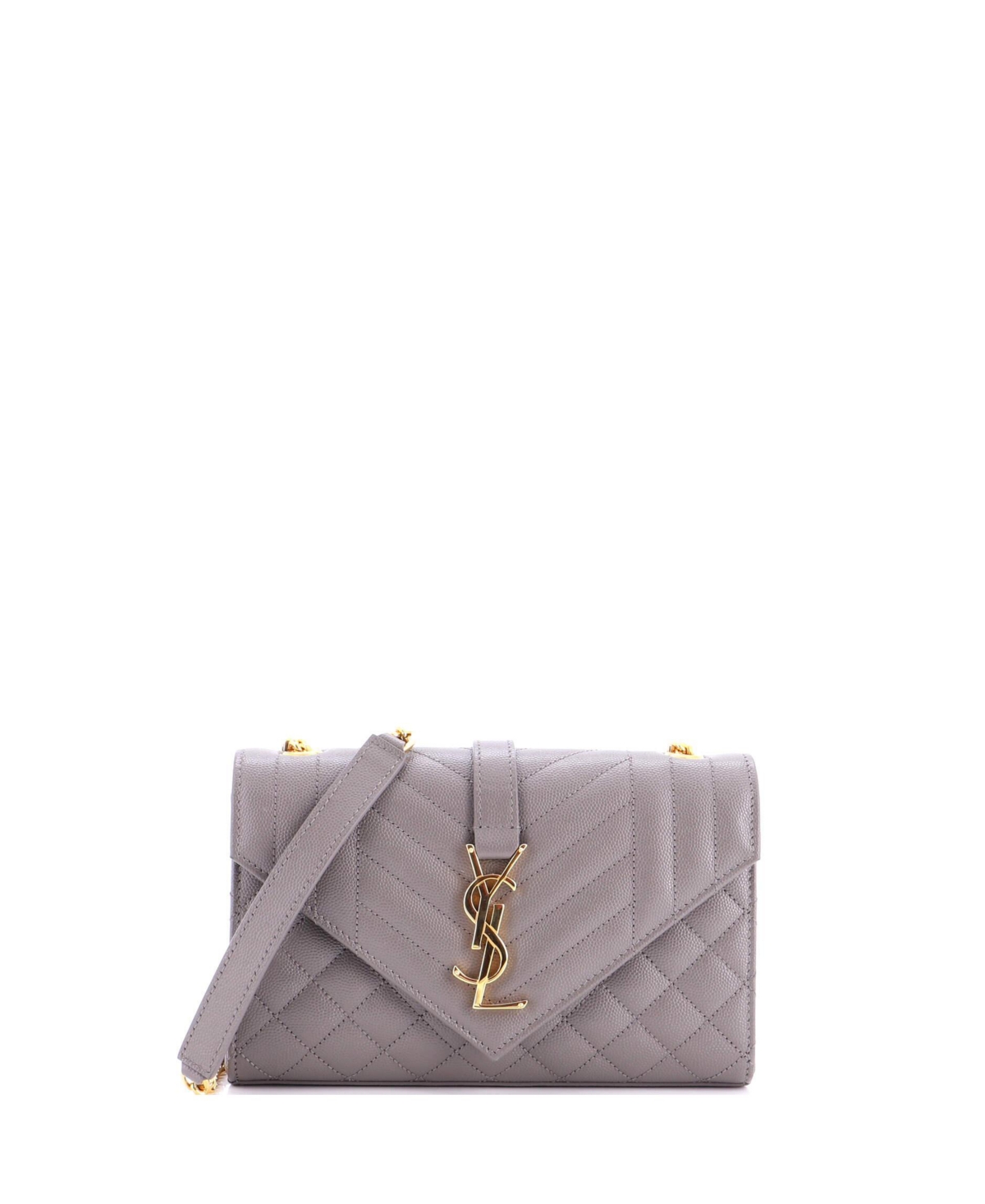 Pre-Owned Saint Laurent Small Classic Monogram Envelope Satchel Mixed Matelasse Leather