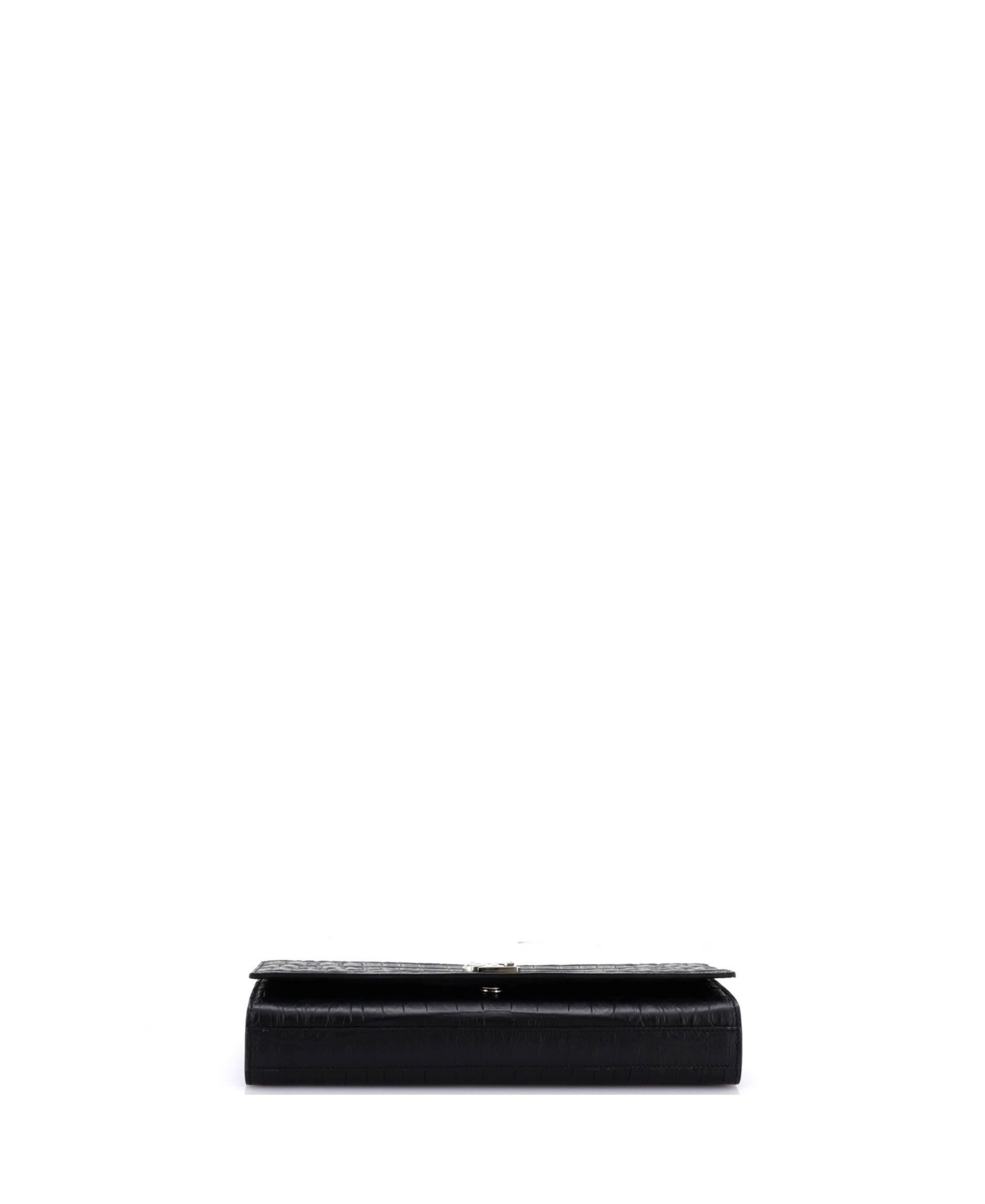 Pre-Owned Saint Laurent Long Classic Monogram Clutch Embossed Leather