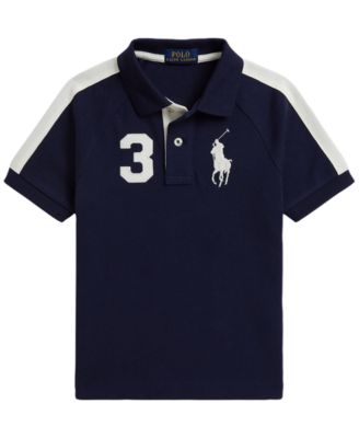 Boys' 2T-7 Big Pony Cotton Mesh Polo Shirt