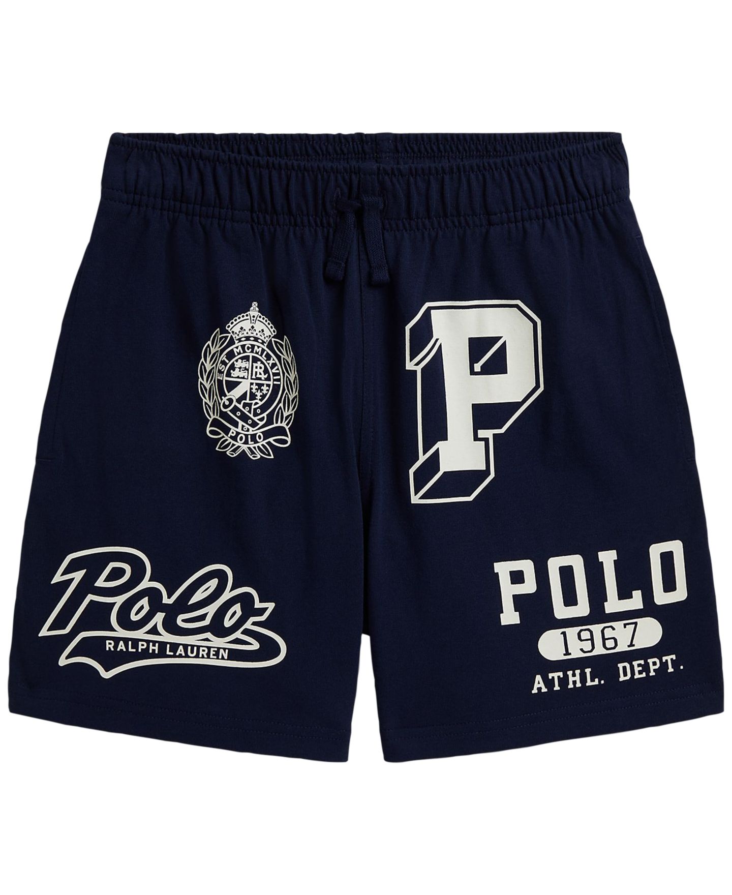 Шорты Polo Ralph Lauren Cotton Jersey Graphic для мальчиков, цвет: Тёмно-синий — фото 3