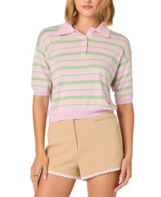 Women's Short-Sleeve Collared Sweater