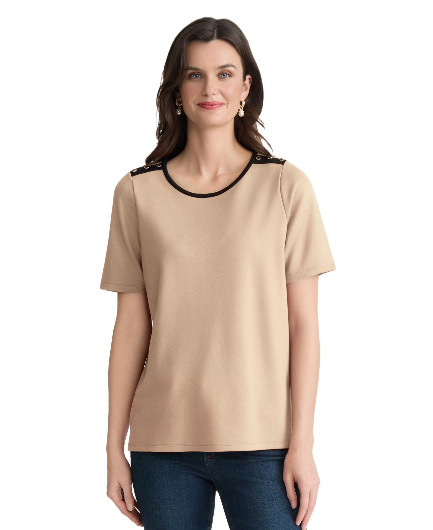 Petite Drop Shoulder Top