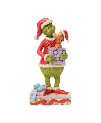 Grinch Grinch Holding Gift with Max Figurine