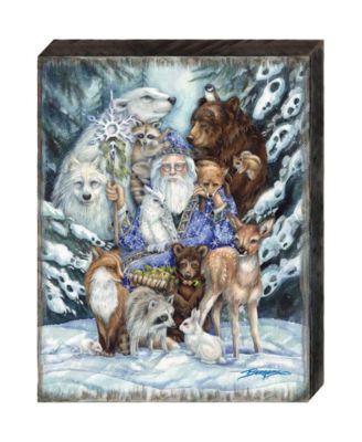 Gather In Peace Father Winter Animals Holiday Wall Art