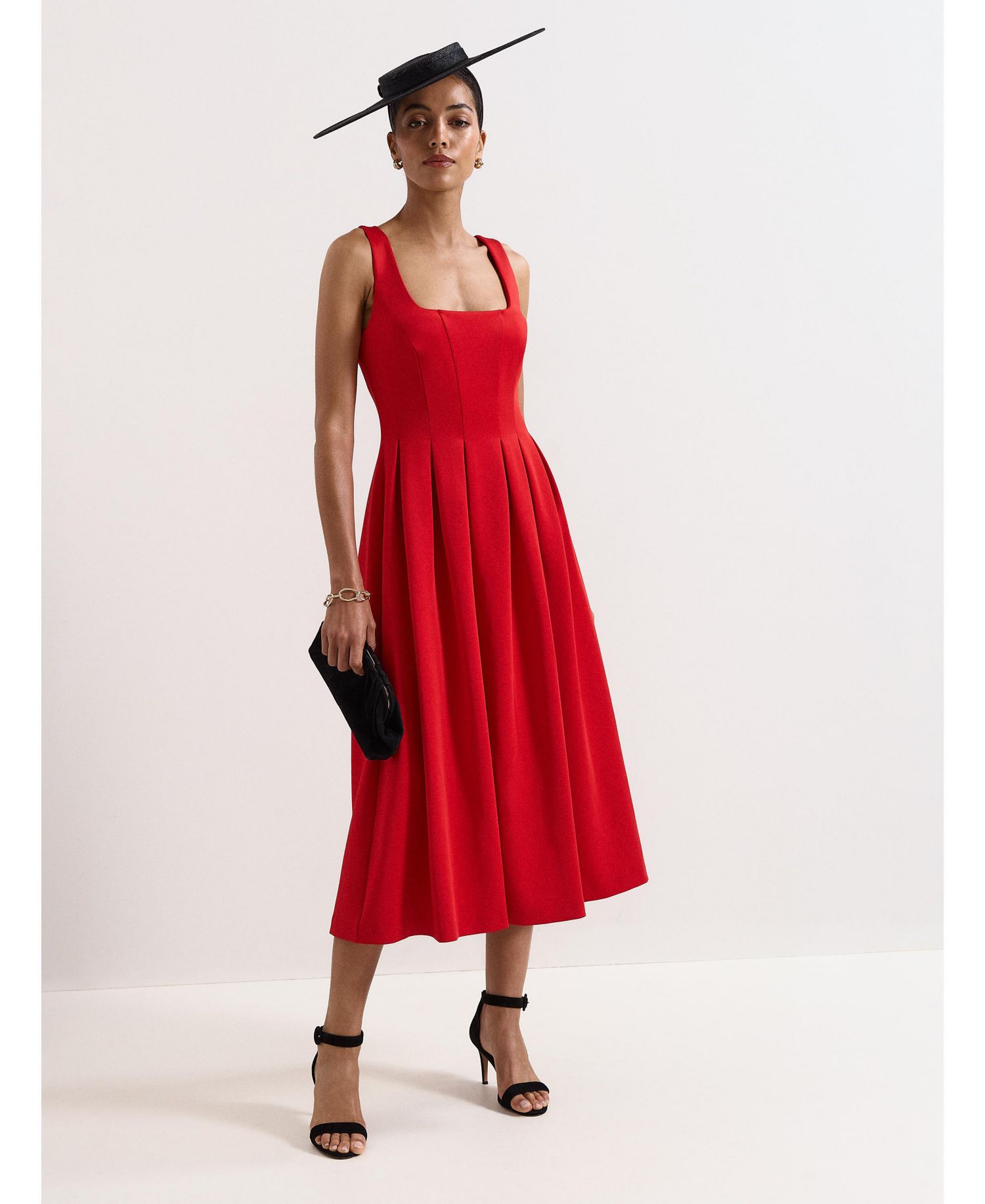Women's Katie Square-Neck Midi Dress