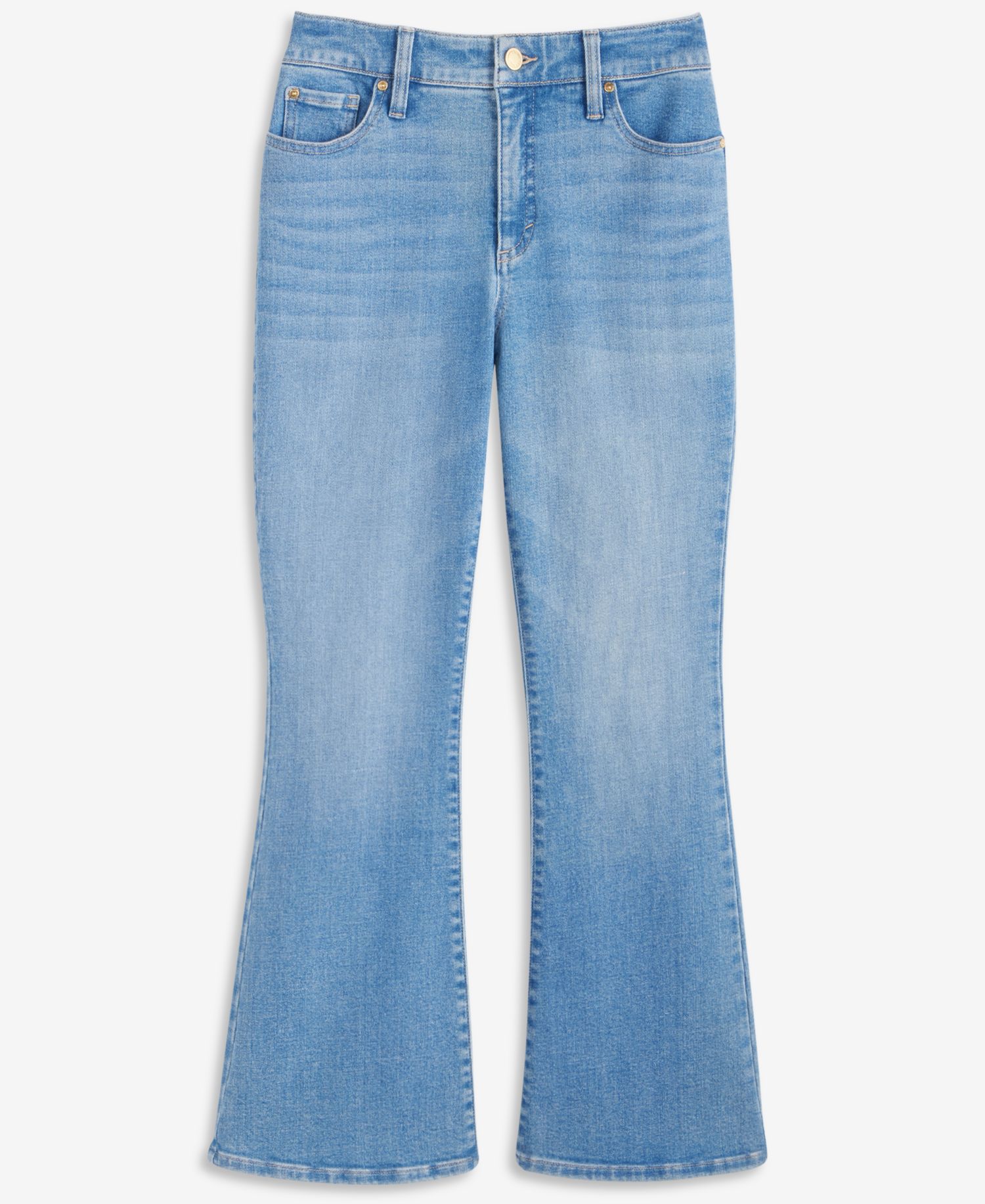 Petite High-Rise Flare-Leg Jeans