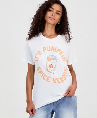 Juniors' Pumpkin Spice Graphic-Print T-Shirt