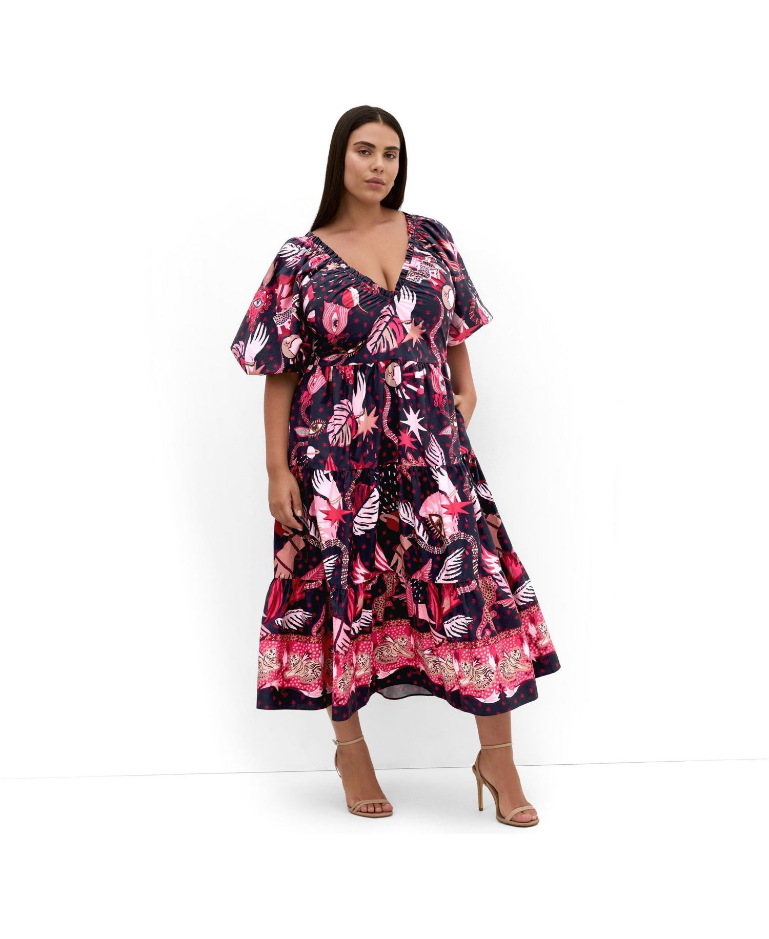 Women's Simona Print Puff Sleeve Dress