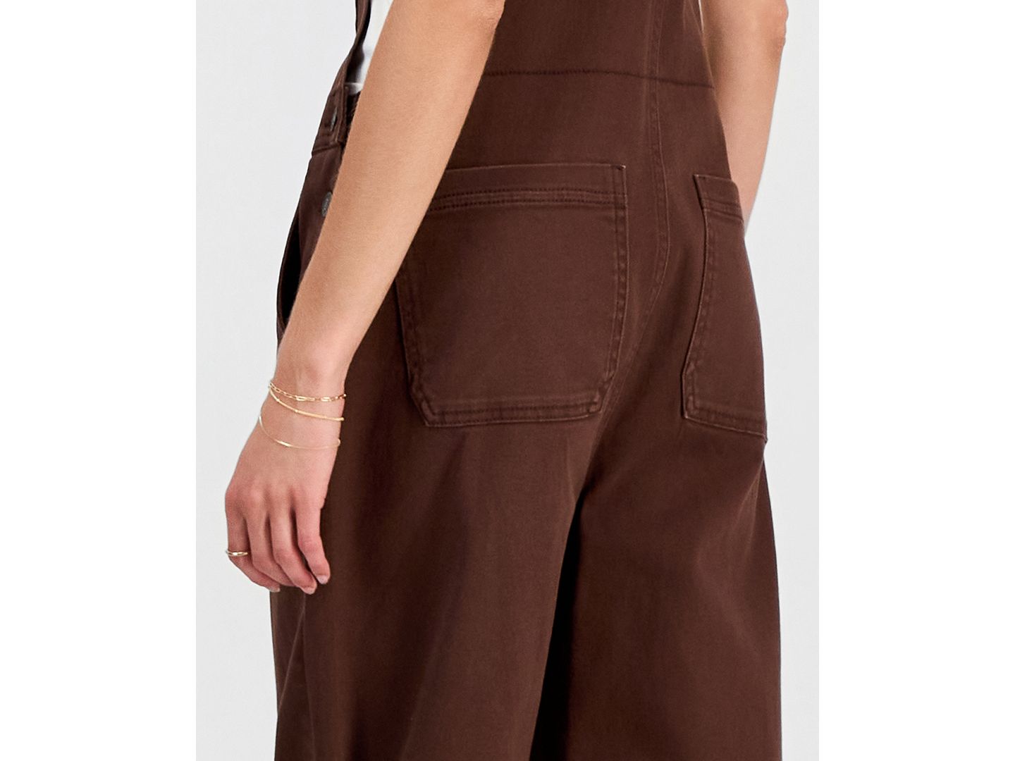 Женский комбинезон Celebrity Pink Juniors' Slouchy Twill Overalls, цвет: Кофейный — фото 9