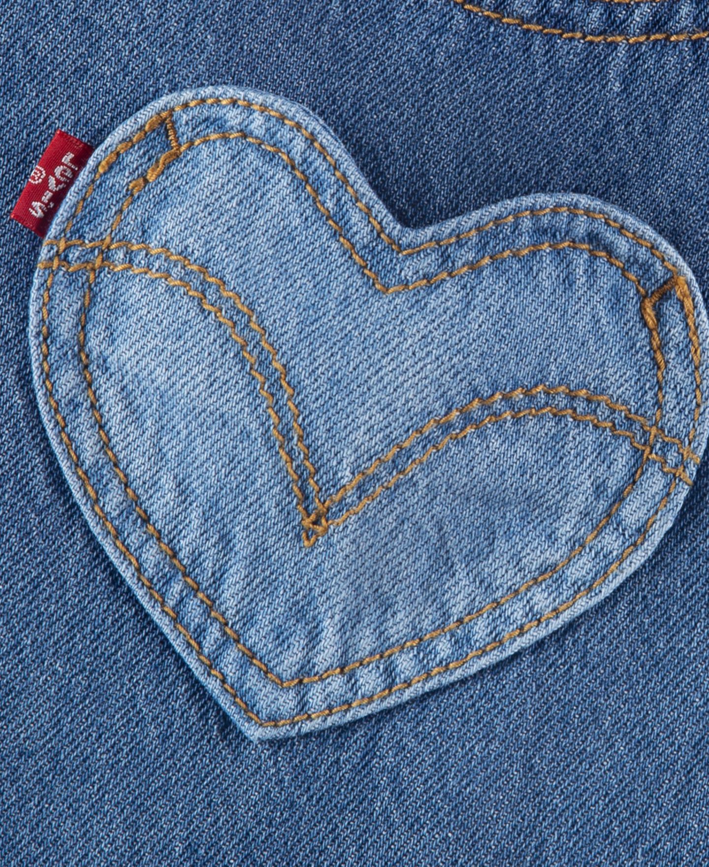 Детский комбинезон без рукавов Levi's с сердечком, цвет: Синий — фото 4