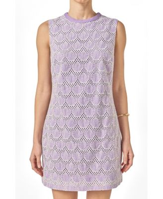 Women's Crochet Lace Mini Dress