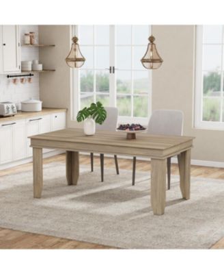 63 in Long Kitchen Farmhouse Dining Table for Dining Room, Kitchen, 4-6 People