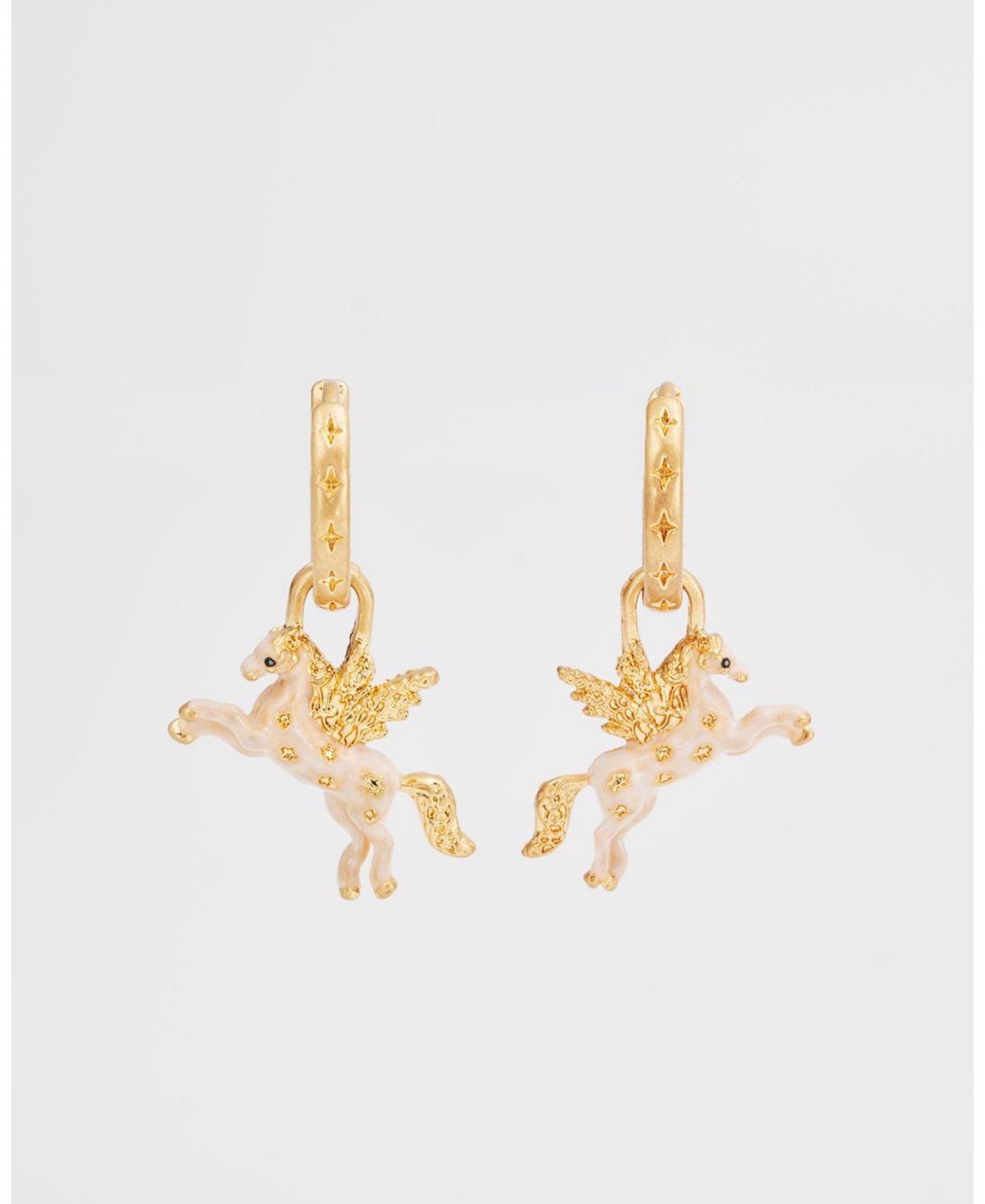 Fable England Gold Pegasus Huggie Earrings