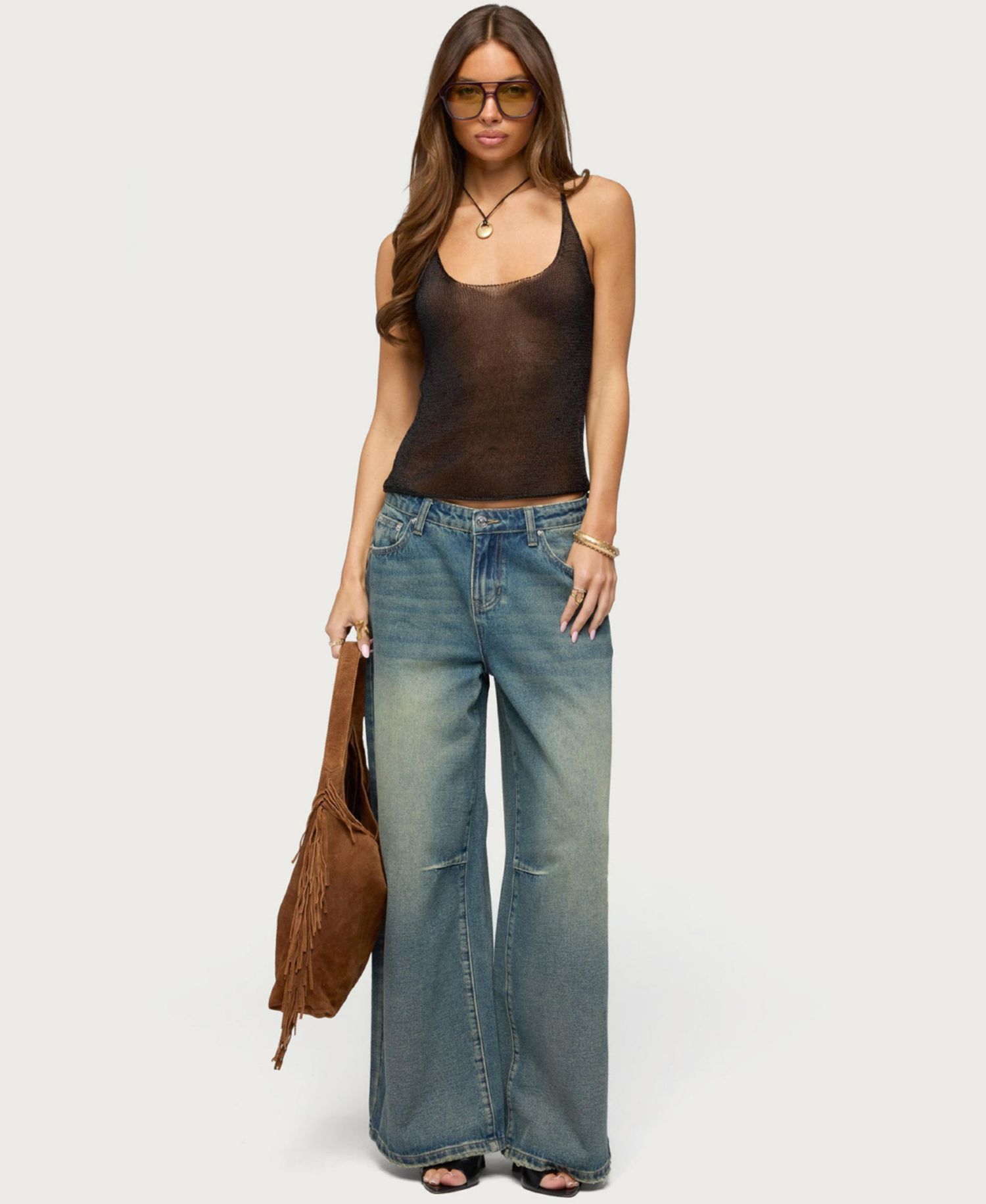 Women's Meena Shiny Knit Tank Top