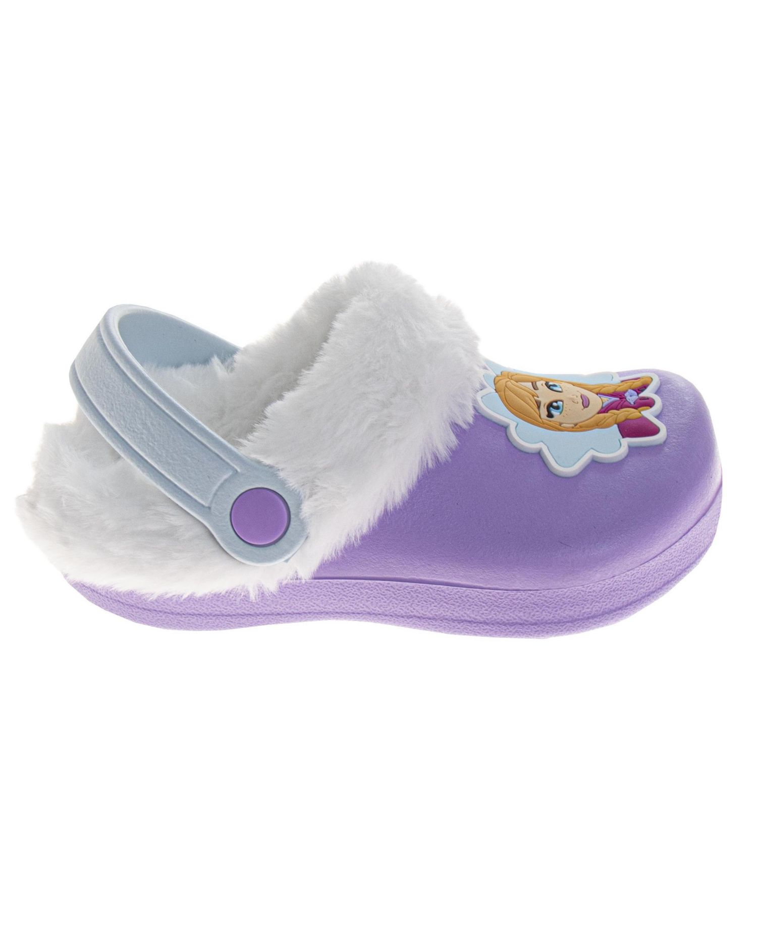 Little Girls Frozen Anna and Elsa Clogs Fuzzy, Fleece Lined, and Warm Garden Shoes
