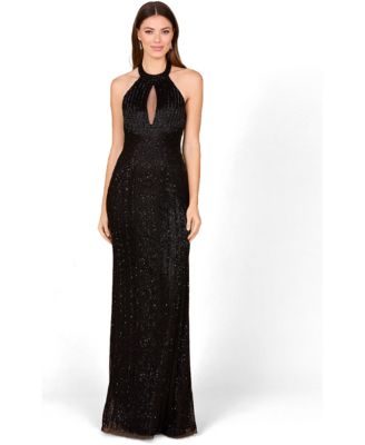 Women's Halter Neck Dress with Keyhole