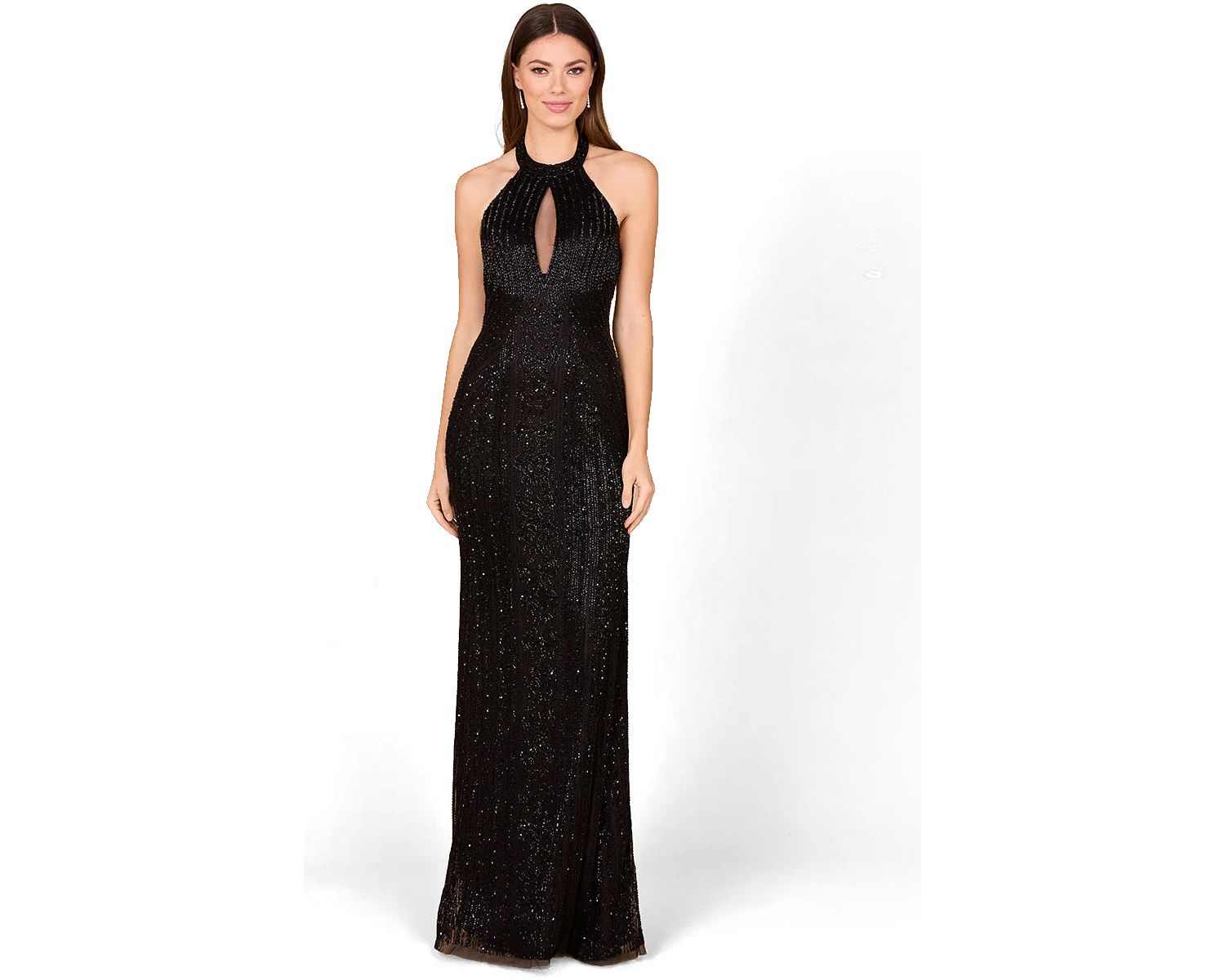 Women's Halter Neck Dress with Keyhole