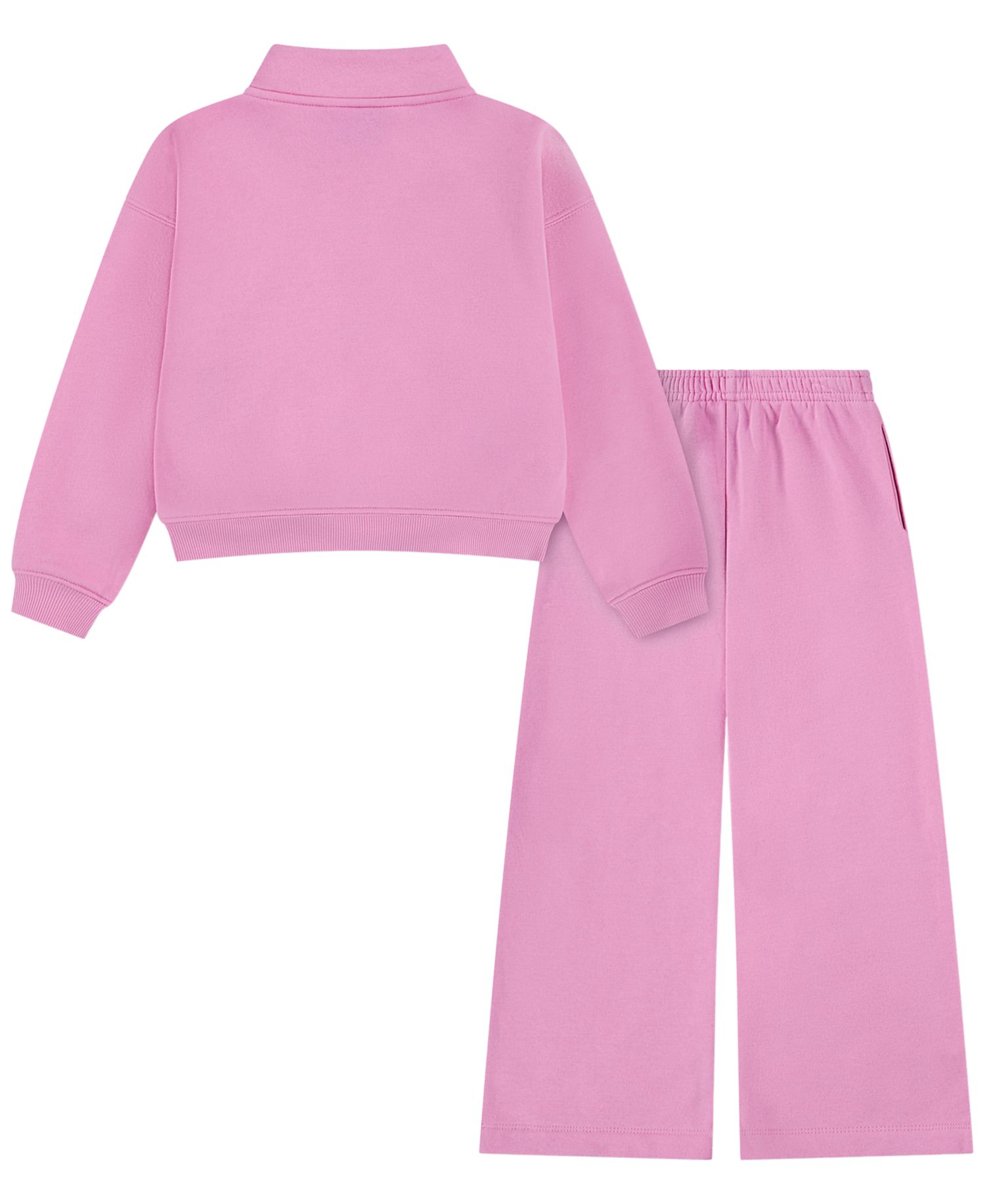Girls' 2T-6X Sportswear Standard Fleece Half-Zip Top and Pants,2-Piece Set