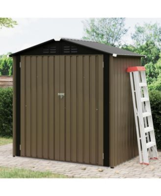 6x4Feet Storage Shed Metal Tool Garden Shed for Garden, Backyard, Patio